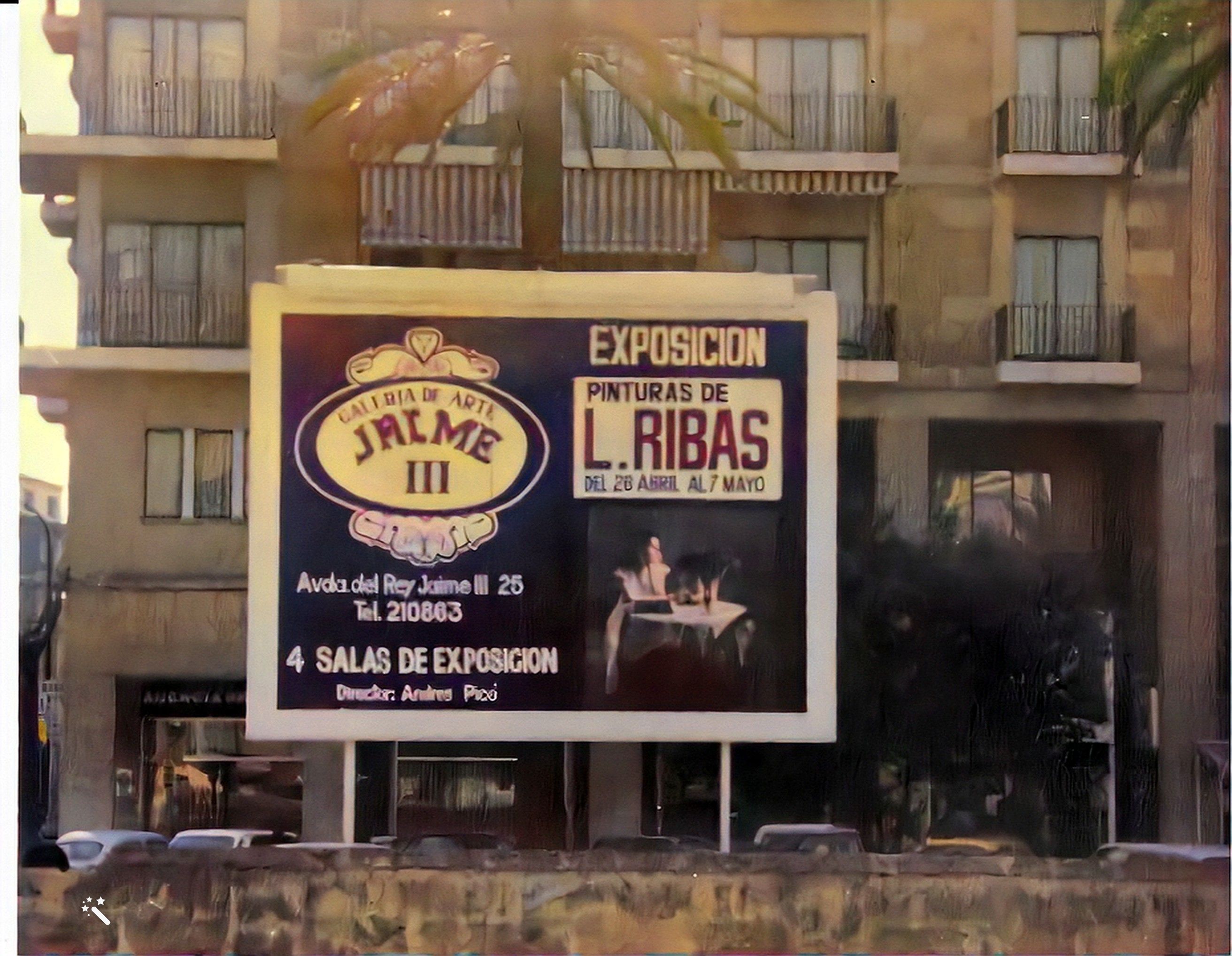 Valla publicitaria Exposición Luis Ribas